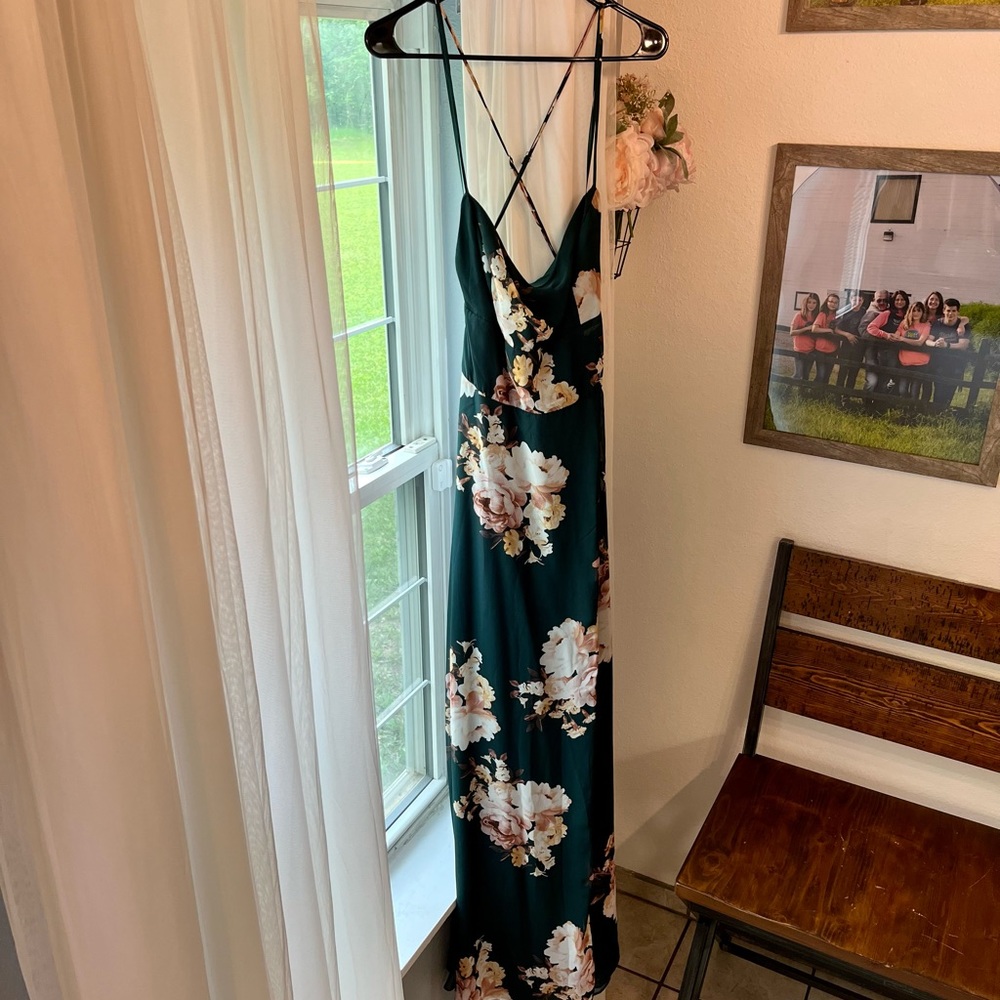Beautiful green floral dress
